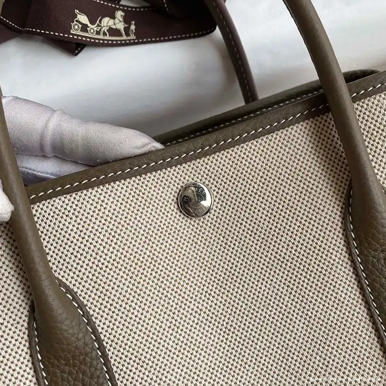 Affordable Party Canvas Palladium Garden Bag Hermes Khaki In Hardware 0504